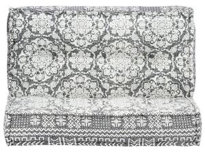 283795 Pouffe 100x100x20 cm Light Grey Fabric
