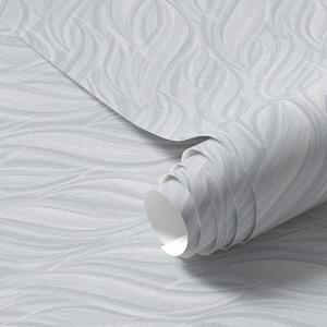 Carta da parati Onde spazzolate con texture, blu-grigio freddo, Parati astratta classici, a00688v3 : Uwalls.it