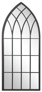 Specchio da parete Nero 50 x 115 cm a forma di finestra con cornice in metallo vintage Beliani
