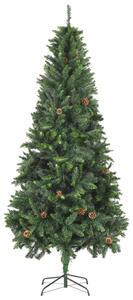 Albero di Natale Artificiale con Pigne Verde 210 cm