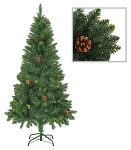 Albero di Natale Artificiale con Pigne Verde 150 cm