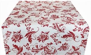 Runner rose bordeaux con lurex 50x150 cm Made in Italy