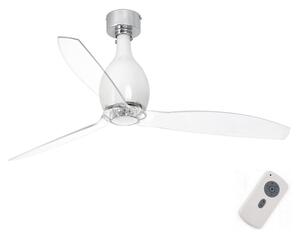 FARO 32020 - Ventilatore da soffitto MINI ETERFAN bianco/limpido + telecomando