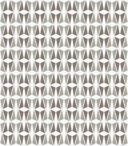 Carta da parati Tessellatura a rombi color tortora e bianco, stile metà secolo, Parati astratta classici, a00905 : Uwalls.it