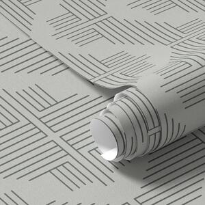 Carta da parati Linee di ardesia che formano quadrati a gradini su sfondo grigio chiaro, Parati astratta classici, a00909 : Uwalls.it