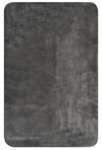 Coperta 100x150 cm Pelliccia di Coniglio Sintetica Grigio Scuro
