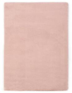 Tappeto 80x150 cm Pelliccia di Coniglio Sintetica Rosa Antico