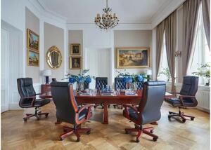 Tavolo conferenze in legno elegante stile classico 4 Metri-Arrediorg.it