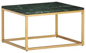 Tavolino da Caffè Verde 60x60x35 cm Pietra Vera Testura Marmo
