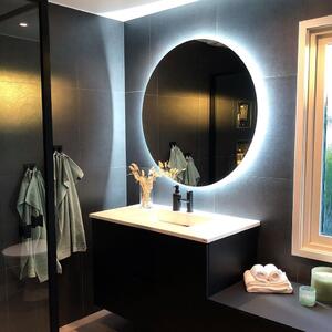 Tondo specchio bagno con luce L82 specchio rotondo 80 cm per bagno