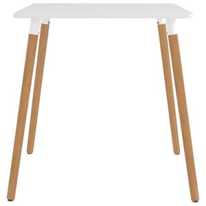 Tavolo da Pranzo Bianco 80x80x75 cm in Metallo