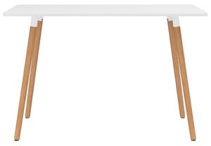 Tavolo da Pranzo Bianco 120x60x75 cm in Metallo