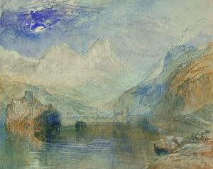 Turner, Joseph Mallord William - Stampa artistica The Lauerzersee with Schwyz and the Mythen, (40 x 30 cm)