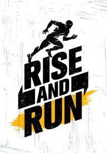 Illustrazione Rise And Run Marathon Sport Event, subtropica, (26.7 x 40 cm)