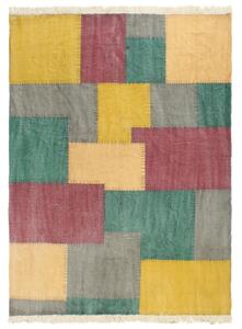 Tappeto Kilim Tessuto a Mano in Cotone 160x230 cm Multicolore