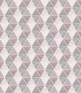 Carta da parati Morbidi triangoli nei toni del grigio-rosa e cipria, Parati astratta classici, a00918 : Uwalls.it