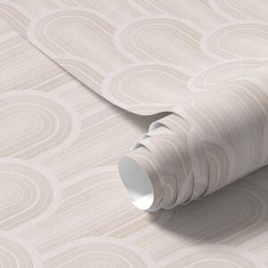 Carta da parati Moduli ad arco piccoli in calde tonalità crema-beige, Parati astratta classici, a00924 : Uwalls.it