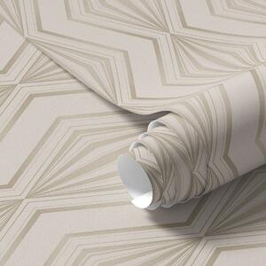 Carta da parati Ornamento leggero con diamanti in tranquille tonalità beige, Parati astratta classici, a00925v2 : Uwalls.it