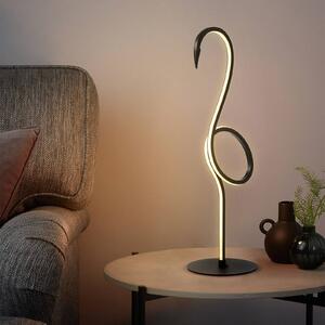 Elstead Lampada da tavolo LED Flamingo, nero, metallo, altezza 50 cm