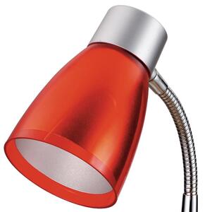 Lume Per Scrivania Rossa Orientabile Plastica Metallo Lampada Moderna E14 Ambiente Ldt055ark