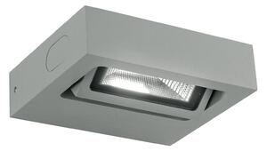 Applique Orientabile Alluminio Silver Esterno Led 3 Watt Luce Calda Intec Led-beta-ap1