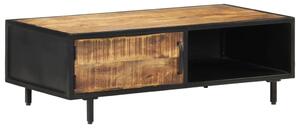 Tavolino da Salotto 105x50x35 cm in Legno di Mango Grezzo