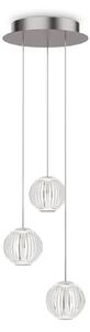 Lampadario Diamond LED 15W Luce Calda Trasparente Altezza Regolabile Ideal Lux