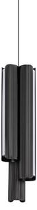 Lampada a Sospensione Dorica LED 27W Luce Calda Nero Altezza Regolabile Ideal Lux