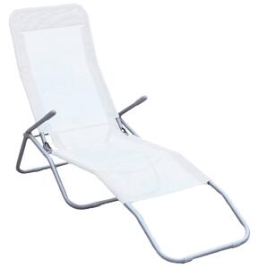 Sdraio Formentera Basculante In Acciaio E Textilene 450 Gr/M² - Colore Bianco