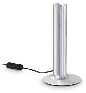 Lampada Da Tavolo DORICA LED 8W Luce Calda Acciaio Dimmerabile Ideal Lux