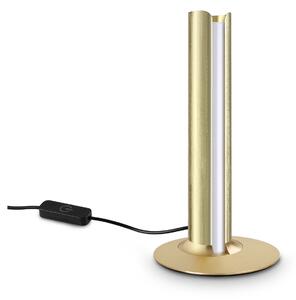 Lampada Da Tavolo Dorica LED 8W Luce Calda Ottone Dimmerabile Ideal Lux
