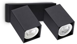 Applique Collezione DYNAMITE 2 Luci GU10 Finitura Nera Dimmerabile Ideal Lux