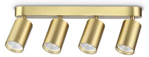 Plafoniera Dynamite 4 Luci GU10 Ottone Dimmerabile Metallo Ideal Lux
