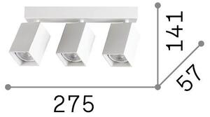 Lampada Da Parete DYNAMITE 3 Luci GU10 Bianco Dimmerabile Ideal Lux