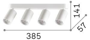 Plafoniera Collezione DYNAMITE 4 luci GU10 Nero Dimmerabile Ideal Lux