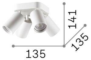 Plafoniera Collezione DYNAMITE 4 Luci Gu10 Ottone Dimmerabile Ideal Lux