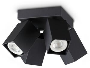 Plafoniera DYNAMITE 4 Luci GU10 Nero Dimmerabile Metallo/Alluminio Ideal Lux