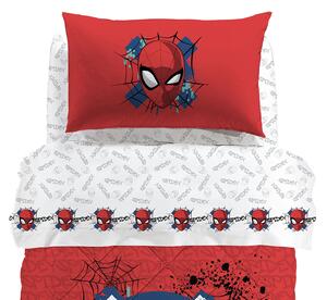 Completo Lenzuola In Cotone Spider-man Red Singolo Marvel Ragazzo Caleffi