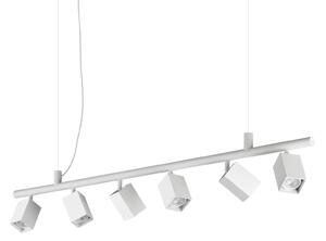 Lampada A Sospensione Collezione DYNAMITE 6 Luci GU10 Bianca Altezza Regolabile Ideal Lux