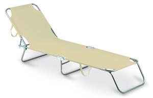 Lettino Pieghevole Maiorca In Acciaio E Pvc 600D Colore Beige