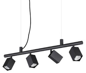 Lampada A Sospensione DYNAMITE 4 Luci GU10 Nera Dimmerabile Ideal Lux