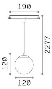Lampada a Sospensione Collezione EGO LED 10W Luce Calda Nero Ideal Lux
