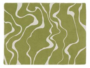 Coperta verde/color crema 150x200 cm Felu – noo.ma