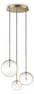 Lampadario Equinoxe 3 Luci G4 Ottone Altezza Regolabile Ideal Lux