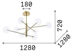 Lampadario Equinoxe 8 Luci G4 Cromo Finitura Cromo Regolabile Ideal Lux
