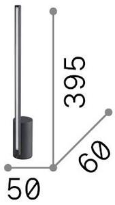 Lampada Da Tavolo Essence Luce Calda 12W Bianco Metallo/Vetro Ideal Lux