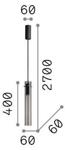 Lampada A Sospensione Flam Fumè LED 10W Luce Calda 3000K Ideal Lux