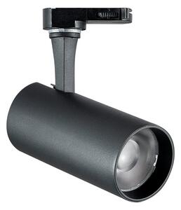 Faretto Su Binario Fox LED 8W Luce Calda 3000K Finitura Nero Ideal Lux