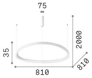 Lampada A Sospensione Gemini Led 56W Luce Calda Bianca Regolabile Ideal Lux