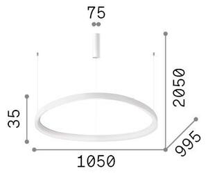Lampada a Sospensione Collezione GEMINI LED 78W Luce Calda Nero Ideal Lux